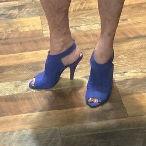 Nine West Royal Blue Heeled Sandals